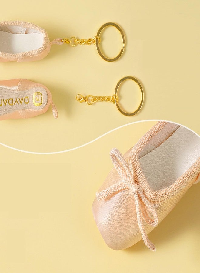 BIBABLYKE Mini Ballet Shoes Keychain Pointe Shoes Keyrings Handmade Pointe Shoe Charm Bag Penddant Gift for Dance Lovers - Image 5